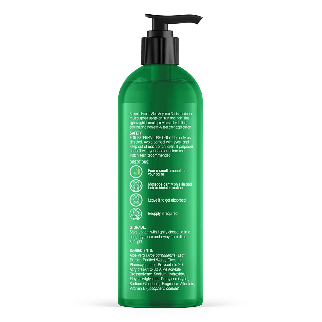 Botanic Hearth Aloe Vera Gel for Face, Skin & Hair – 250ml - 100% Natural, Sunburn Relief, Skin Calming, Deep Hydration & Repair with Aloevera, Non-Greasy, Moisturizing Formula for Men & Women