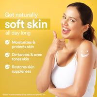WOW Skin Science Ubtan Body Lotion- All skin type - Anti-Tanning & Smoothening Care with Saffron Extract, Sandalwood Oil - 400mL