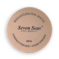 Seven Seas 2 In 1 Weightless Stay Matte Compact Powder | Pressed Powder + Loose Powder | SPF 15 | Non Oily Matte Look | Evens Out Complexion | Hides Imperfections | Blends Effortlessly (Banana)