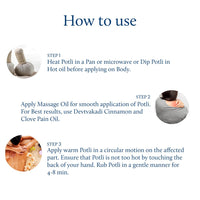 Blue Nectar Ayurvedic Pain Relief Combo: Pain Relief Oil - 100ml & Compress Potli - 175g | for Body, Back, Knee, Joint and Legs Massage