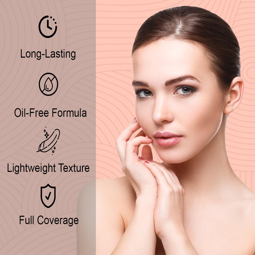 Lakyou Beauty Face Base Full Coverage Foundation | Waterproof | Long Lasting | Lightweight | SPF 20 | Shade-03(Natural Beige) | Pack Of 2