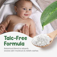 Mother Sparsh Plant Powered Dusting Powder For Babies - 200g | Talc Free Baby Powder With Corn Starch & Oat Powder