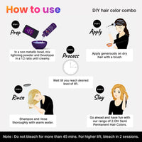 2.Oh! Italian- Golden Glaze Hair Color DIY Kit | Semi Permanent Hair Color + Hair Bleach for Hair Color | Hair Highlights for Women & Men | Hair Bleach with Plex & Argan oil| Lightening Kit