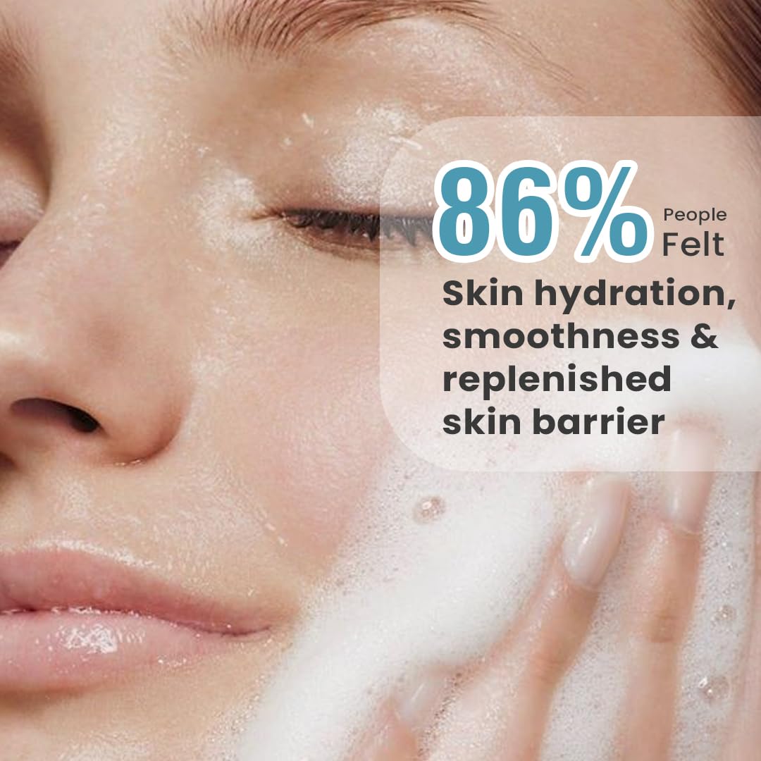 Glamveda Rice & Ceramide Korean Glass Glow Face Wash | For Dry, Sensitive & Combination skin types | Improves skin barrier | No Paraben, SLS | 100ml
