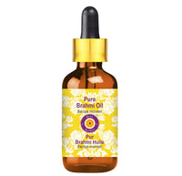 Deve Herbes Brahmi Oil (Bacopa monnieri) with Glass Dropper | Infused | Pure | Non-Sticky | Lightweight | For Hair Care Routines | Men & Women | Traditional Use | Natural | 30ml
