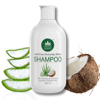 GREEN WORTH GREENWORTH Everyday Shine Anti-Frizz Shampoo For Dry Damaged Thin Hair | Sulphate Free And Paraben Free | With Aloevera & Coconut | For Unisex | Lavender & Vanilla Essential Oil | 300 Ml
