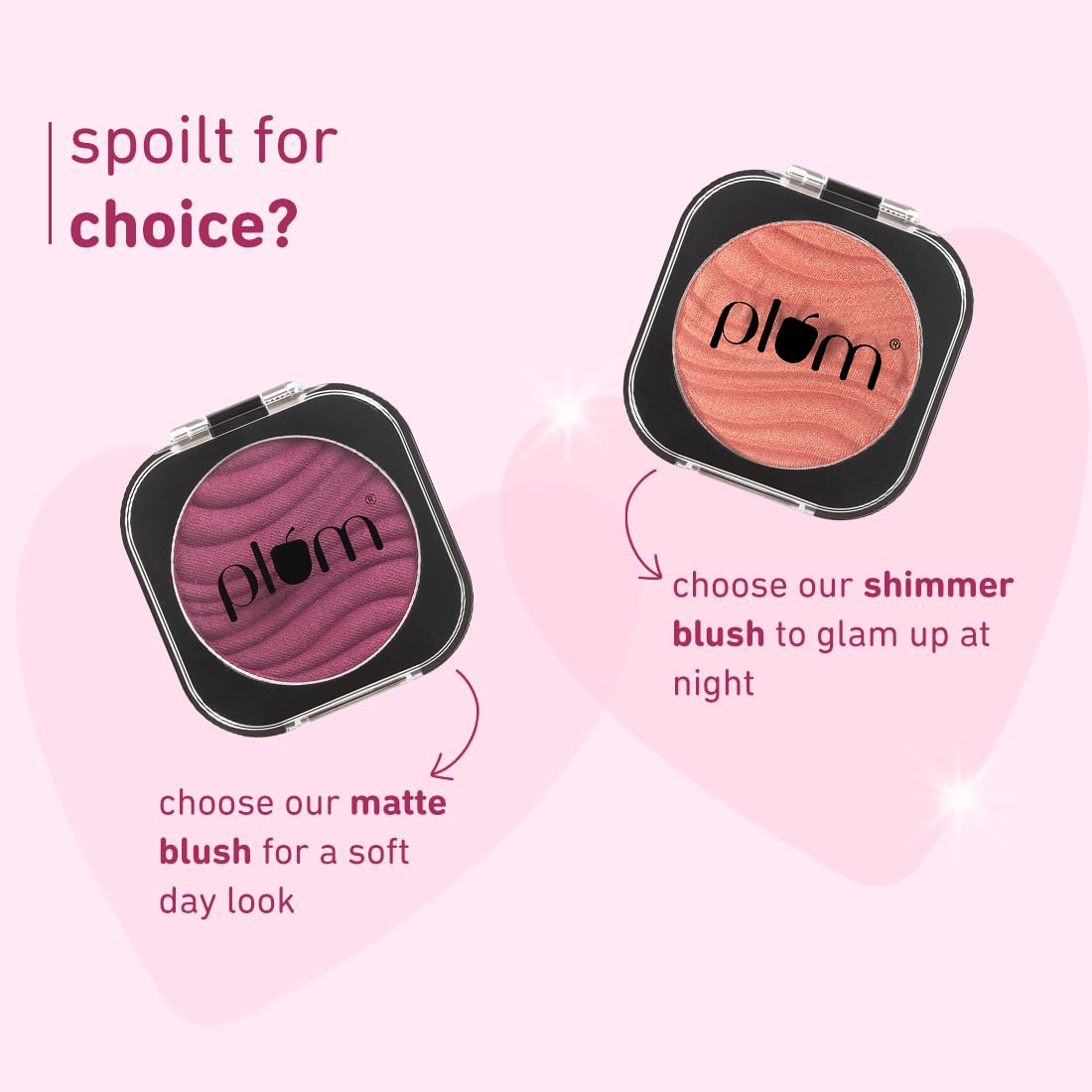 Plum Cheek-A-Boo Shimmer Blush | Highly Pigmented | Effortless Blending | 100% Vegan & Cruelty Free | 125 Pink About You