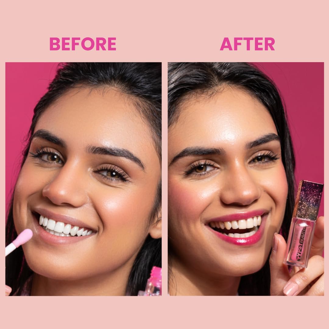 Typsy Beauty Lip & Cheek Oil Combo Ph-Activated|Midnight & Shade Shifter Hydrating Formula with Acai Berry & Hibiscus Oil, Long Lasting Glossy Lip Tint & Blush Glossy Formulated In Italy (6.4g)