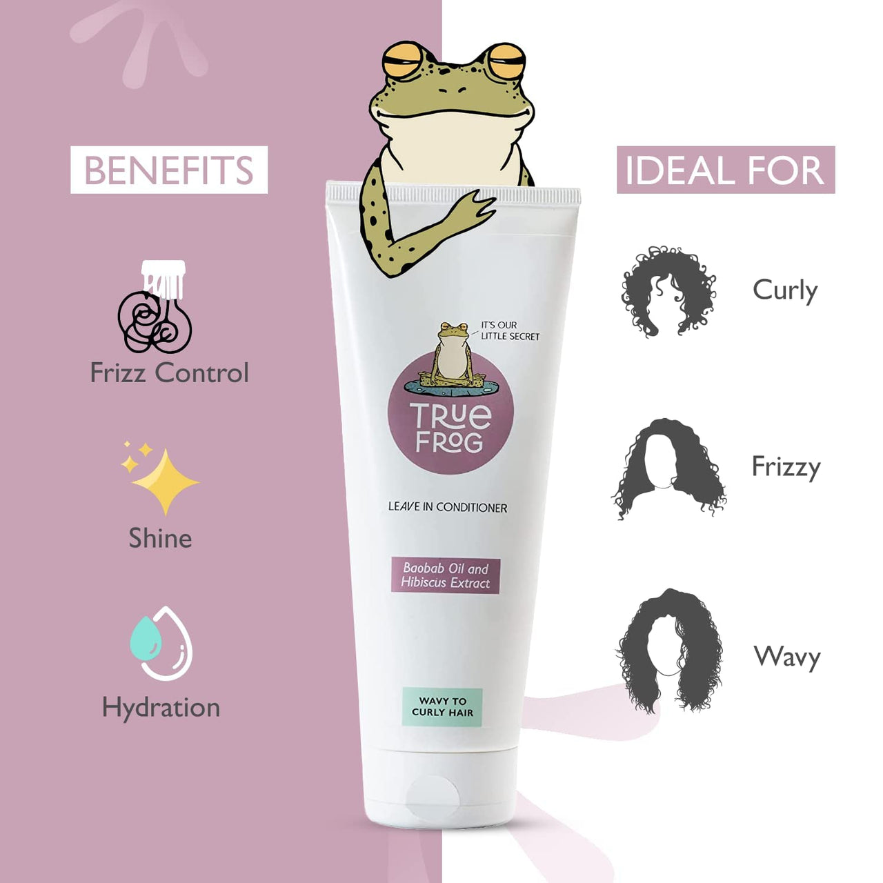 TRue FRoG Hydrating and Moisturising Style Care Shampoo for Curls - 250ml, Leave-in Conditioner for Curly - 200g and Styling Gel for Curls - 150ml For Curly, Wavy Hair - Combo Pack of 3