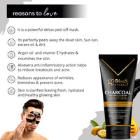 Globus Naturals Activated Charcoal Peel Off Mask for Women | Removes Blackheads and Whiteheads, 100gm