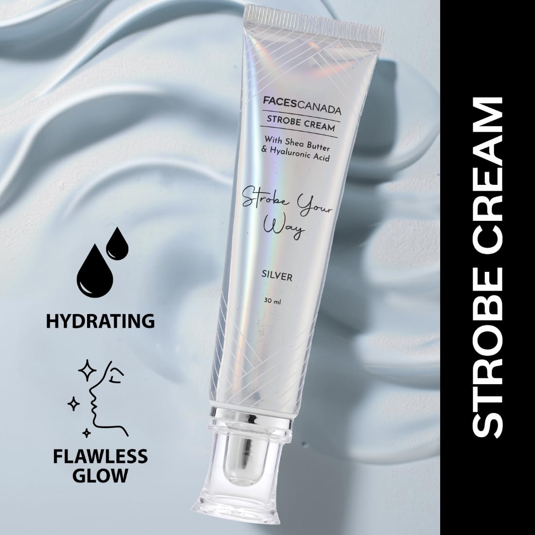FACESCANADA Celeb Glow Kit Medium Coverage Silver Strobe Cream (30Ml) + Warm Natural All Day Hydra Matte Mini Foundation (15Ml) Makeup Kit For Women (Combo Pack Of 2)