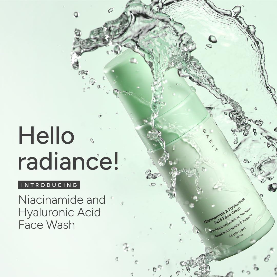 Gabit Radiant & Clear Skin Kit | With Niacinamide & Hyaluronic Face Wash, 8% Vitamin C & Alpha Arbutin Face Serum | Boosts Glow, Reduces Pigmentation & Dark Spots | Men & Women, All Skin Types, 130ml