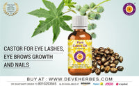 Deve Herbes Pure Castor Oil (Ricinus communis) Natural Therapeutic Grade Cold Pressed (Pack of Two) 100ml X 2