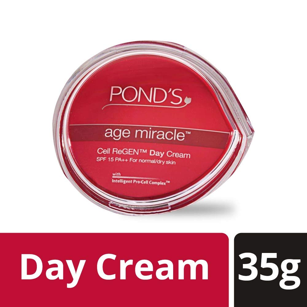 POND's Age Miracle Wrinkle Corrector Day Cream SPF 18 PA++ 20g & Age Miracle Wrinkle Corrector SPF 18 PA++ Day Cream, 35g
