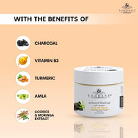 Verdant Natural Care Activated Charcoal Peel Off Mask With Bamboo Charcoal, Turmeric, Vitamin B3 & Licrorice |No Paraben, Silicones -100g