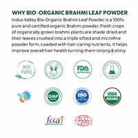 INDUS VALLEY Brahmi Powder | Bacopa monnieri 100% Pure and natural Hair and Skin Care Powder - Set of 2 (100g *2=200g)