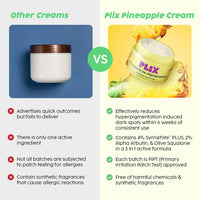 PLIX - THE PLANT FIX Skin Depigmentation Pineapple Face Cream For Women & Men|Hyperpigmentation,Tan Removal & dark Spot Corrector|With Alpha Arbutin & SymWhite PLUS For Radiant & Even Toned Skin|50 g