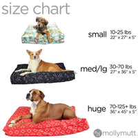 Molly Mutt Medium to Large Dog Bed Cover - Lion’s Roar Print - Measures 27”X36”X5’’ - 100% Cotton - Durable - Breathable - Sustainable - Machine Washable Dog Bed Cover 36.0
