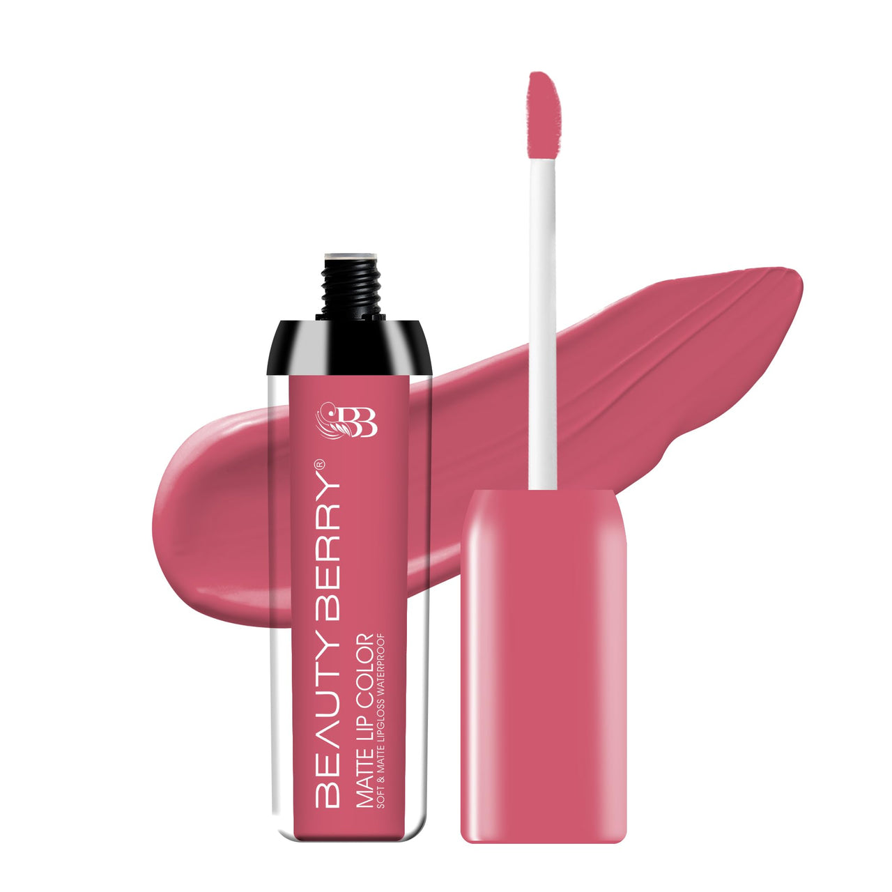 Beauty Berry Soft & Matte Waterproof Lip Color Liquid Lipstick | Rich Pigment, Long Lasting Liquid Lipstick | Non-Transfer Liquid Lipstick for Women Enriched with Vitamin E (09 -Sugar Crush, 4.5 ml)