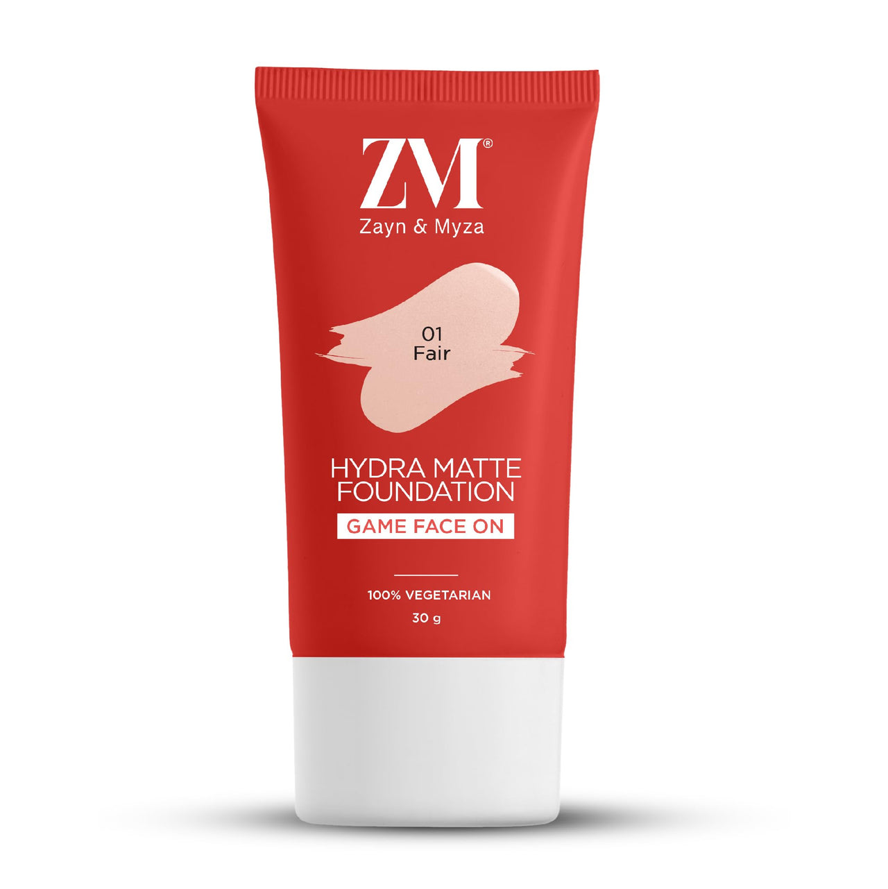 ZM Zayn & Myza Hydra Matte Foundation | Buildable Coverage | Foundation for Face Makeup | Non-clogging, All Skin Types, with Hyaluronic Acid & Niacinamide - (Fair, 30 gm)