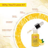 Lotus Herbals WhiteGlow Vitamin C and Gold Radiance Face Oil | For Dull & Dry Skin | Intense Hydration | 15ml (Pack of 2)