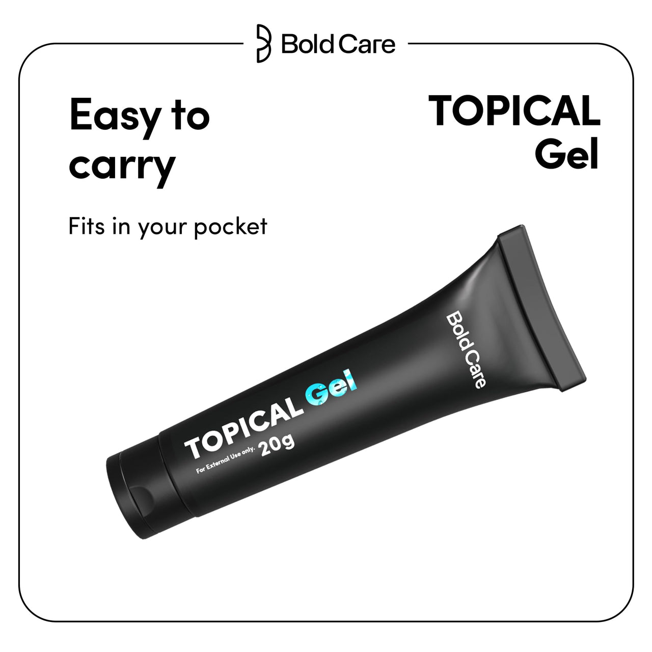 Bold Care EXTEND™ Gel for Men - Non-Transferable, Quick & Easy To Apply, Alcohol Free - 20g (Pack of 1)