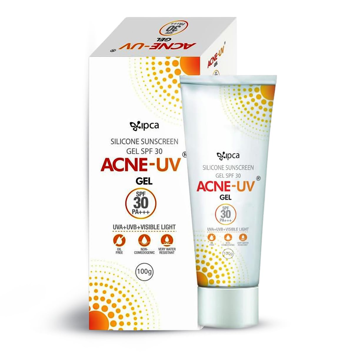 ACNE-UV Gel Sunscreen SPF 30 PA+++ | 100g Sunscreen for Oily Skin Women & Men | Non-Comedogenic Silicone Gel | Visible Light Protection | Water Resistant | Suitable for All Skin Types