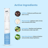 Be Soulfull undereye roll on cream - 12gms /.05 fl oz. Targets dark circles and puffiness for refreshed, vibrant eyes