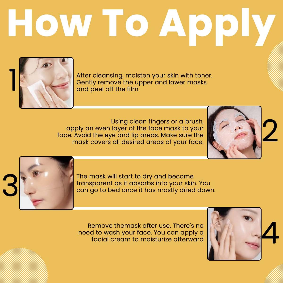 Bee & Beauty Bio Collagen Overnight Mask Pack of 3 | Korean Face Mask For Glass Skin | Sheet Mask For Deep Hydration, Pore minizmizing With Goodness Of Honey