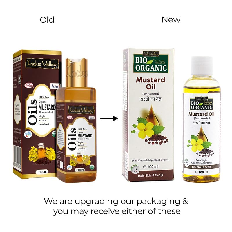 INDUS VALLEY 100% Natural Cold Pressed (Mustard Carrier Oil (100ml))