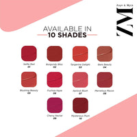 ZM Transfer-Proof Power Matte Bullet Lipstick, Vegan, 3.2 g (Burgundy Bliss)
