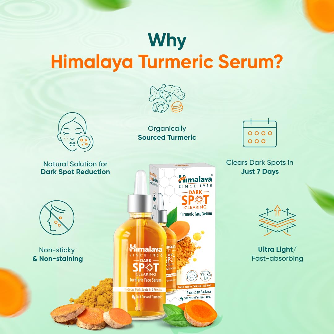 Himalaya Dark Spot Clearing Turmeric Face Wash, 100ml, Himalaya Dark Spot Clearing Turmeric Face Serum, 30ml