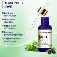 Hilary Rhoda Tea Tree Mulberry Acne Buster Serum for acne free Skin | Non-Irritating Formula | Helps Reduce Acne & Blemishes| with Goodness of Mulberry | 30 ml