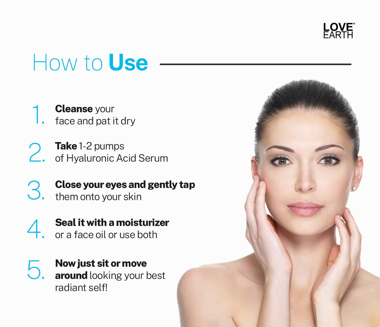 Love Earth Hyaluronic Acid Serum With Organic Aloe Vera & Essential Oils For Moisturised, Nourished & Hydrated Skin 30 ML