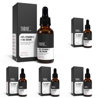 ThriveCo 10% Vitamin C Serum For Face With Hyaluronic Acid | Gives Instant Brightening Effect & Glowing Skin | For Men & Women | All Skin Types | Non-Sticky, Vegan, Fragrance & Cruelty-Free | 30ml