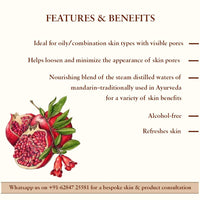 Just Herbs Ayurvedic Pomegrante Alcohol Free Facial Toner & Just Herbs Tinted Lip Balm for Men and Women with SPF 20+ for Dark Lips to Lighten 4 g (Beetroot) Combo
