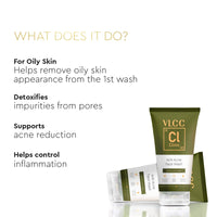 VLCC Clinic Anti Acne Face Wash - 150ml | Salicylic Acid & Neem For Acne Prone Skin | Acne control, Oil-Prone Skin | Fades Acne, Spots & Brightens Skin | Smooth & Soft Skin | Paraben Free