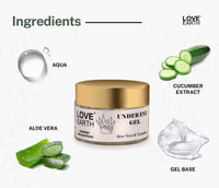 Love Earth Organic Under Eye Gel with Aloe Vera & Cucumber Extracts Reduces Dark Circles, Puffiness and Fine Lines 50gm