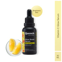 QUENCH BOTANICS Quench Vitamin C Glow Boost Face Serum with 5% Ethyl Ascorbic Acid | Brightening Serum for Dark Spots & Uneven Skin Tone | Highly Stable & Non Irritating | Made in Korea (30ml)