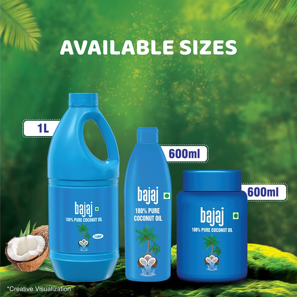 Bajaj 100% Pure Coconut Oil 600 ml