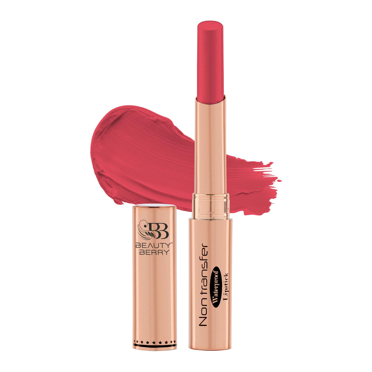 Beauty Berry Non Transfer Waterproof Lipstick, Long Lasting Smudge Proof Highly Pigmented Shades, (FIONA-05, 1)