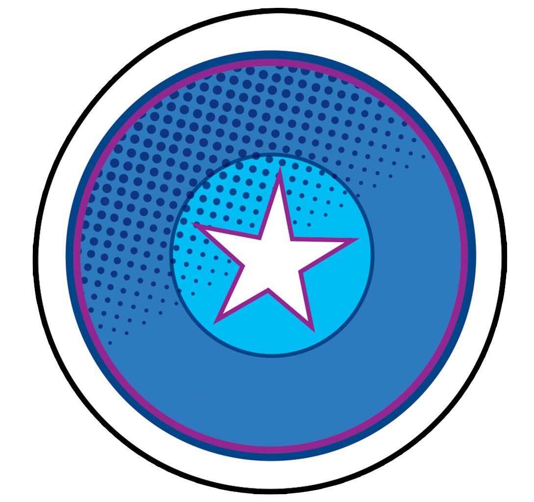 Carson Dellosa 36 Mini Super Heroes Shield Cutouts, Colorful Hero Action Sign Cutouts for Classroom, Super Hero Cutouts for Bulletin Board, Hero Theme Party, and Comic Superhero Classroom Décor Shields