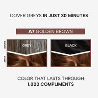 Berina Professional | Permanent Hair Color Cream | 60gm | A07 Golden Brown | Long Lasting Color
