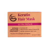Peach and Musk Ultra Repair Keratin Hair Mask for Dry & Damaged Hair, Infused with Wheat Protein & Vitamin B5, Control Frizz, Smooth and Managable Hair, Sulphate, SLS & Paraben Free - 200gm