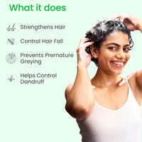 Earth Rhythm Shikakai Shampoo Bar for Hairfall | Contains Shikakai, Curry Leaf, Reeta & Amla Extracts | Men & Women | Sulphate & Paraben Free (Tin Packaging) - 80gm