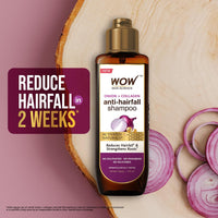 WOW Skin Science Red Onion Black Seed Oil Shampoo with Red Onion Black Seed Extract, Controls Hair fall, Contains Black Seed Oil & Pro-Vitamin B5 | No Paraben | No Sulphate | For Men & Women- 100ml