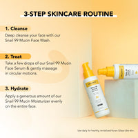 Bellavita Snail 99 Mucin Face Serum,with 5% Niacinamide & HA | K Beauty | 24 Hr Hydration | Improves Skin Texture | Brightens Skin |Korean Skincare| For All Skin Types | 100 ml