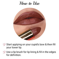 Iba Long Stay Matte Lipstick for Women- M03 Toffee Brown, 4g | Creamy Matte Finish & Smooth Texture| Long-Lasting | Hydrated Lips | Enriched with Vitamin E| Intense Colour & Highly Pigmented | Lip Makeup