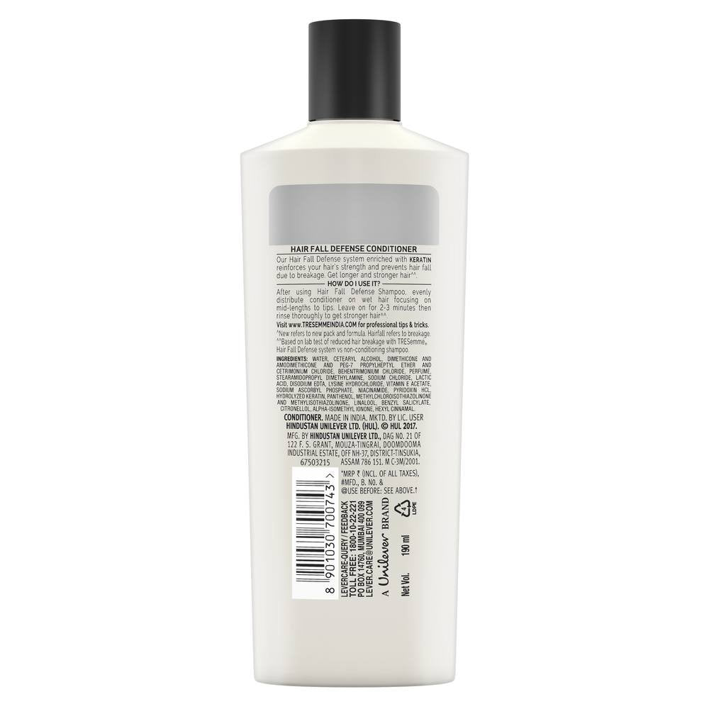 TRESemme Keratin Smooth Shampoo, 580ml And Hair Fall Defense Conditioner, 190ml