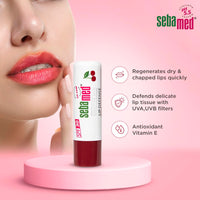 Sebamed Lip defense 4.8gm, Cherry | SPF 30 |Lip balm for Dry & Chapped lips with natual oil & Vitamin E | UV protection | Dermatologically tested